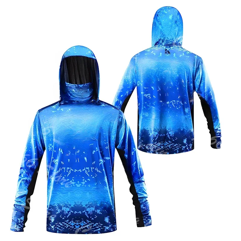 Fishing Shirt Uv Protection - Camisa de pesca con capucha y